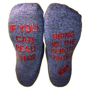 3/$25 MENS QUOTE SAYINGS SOCKS IF YOU CAN READ THIS BRING ME REMOTE SIZE…